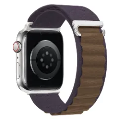 Curea Nailon Alpine Loop compatibila cu Apple Watch Ultra 2/Ultra/SE/9/8/7/6/5/4/3/2/1 - 38/40/41MM CASEY STUDIOS, Ajustabila, Respirabila Mov 
