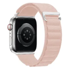 Curea Nailon Alpine Loop compatibila cu Apple Watch Ultra 2/Ultra/SE/9/8/7/6/5/4/3/2/1 - 38/40/41MM CASEY STUDIOS, Ajustabila, Respirabila Pink Sand 