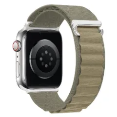 Curea Nailon Alpine Loop compatibila cu Apple Watch Ultra 2/Ultra/SE/9/8/7/6/5/4/3/2/1 - 38/40/41MM CASEY STUDIOS, Ajustabila, Respirabila verde deschis 