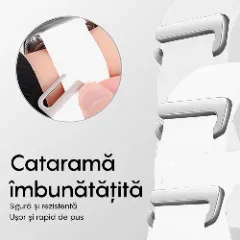 Curea Nailon Alpine Loop compatibila cu Apple Watch Ultra 2/Ultra/SE/9/8/7/6/5/4/3/2/1 - 38/40/41MM CASEY STUDIOS, Ajustabila, Respirabila Alb
