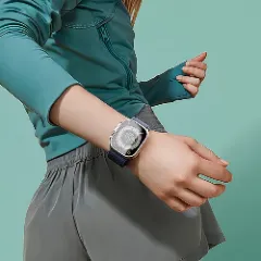 Curea Nailon Alpine Loop compatibila cu Apple Watch Ultra 2/Ultra/SE/9/8/7/6/5/4/3/2/1 - 38/40/41MM CASEY STUDIOS, Ajustabila, Respirabila Albastru