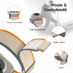 Curea Nailon Trail compatibila cu Apple Watch SE/9/8/7/6/5/4/3/2/1 - 38/40/41MM CASEY STUDIOS, Ajustabila, Respirabila, Material Textil Casey Bej