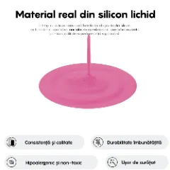 Husa iPhone 16 Casey Studios Premium Soft Silicone, de Protectie, Slim, pentru Incarcare Wireless, Margini Ridicate pentru Protectia Ecranului si a Camerelor Fuchsia