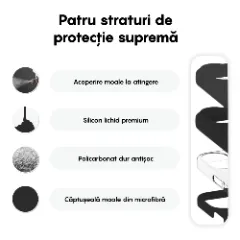 Husa iPhone 16 Casey Studios Premium Soft Silicone, de Protectie, Slim, pentru Incarcare Wireless, Margini Ridicate pentru Protectia Ecranului si a Camerelor