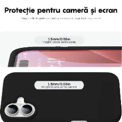 Husa iPhone 16 Casey Studios Premium Soft Silicone, de Protectie, Slim, pentru Incarcare Wireless, Margini Ridicate pentru Protectia Ecranului si a Camerelor