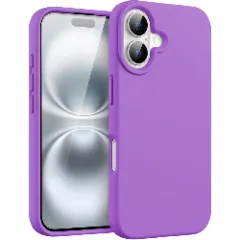 Husa iPhone 16 Casey Studios Premium Soft Silicone, de Protectie, Slim, pentru Incarcare Wireless, Margini Ridicate pentru Protectia Ecranului si a Camerelor Light Purple