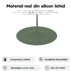 Husa iPhone 16 Casey Studios Premium Soft Silicone, de Protectie, Slim, pentru Incarcare Wireless, Margini Ridicate pentru Protectia Ecranului si a Camerelor Webster Green