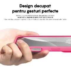Husa iPhone 16 Pro Max Casey Studios Premium Soft Silicone, de Protectie, Slim, pentru Incarcare Wireless, Margini Ridicate pentru Protectia Ecranului si a Camerelor Fuchsia