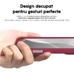 Husa iPhone 16 Pro Max Casey Studios Premium Soft Silicone, de Protectie, Slim, pentru Incarcare Wireless, Margini Ridicate pentru Protectia Ecranului si a Camerelor Burgundy