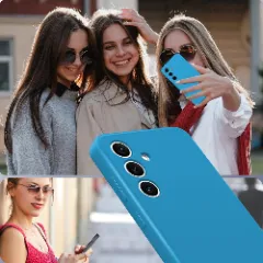 Husa Samsung Galaxy S24 Casey Studios Premium Soft Silicone Cadet Blue