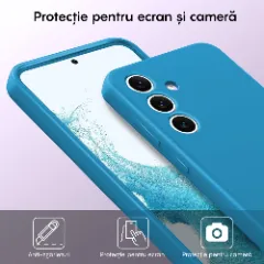 Husa Samsung Galaxy S24 Casey Studios Premium Soft Silicone Cadet Blue