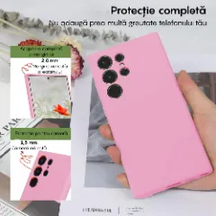 Husa Samsung Galaxy S24 Ultra Casey Studios Premium Soft Silicone Roz