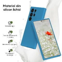 Husa Samsung Galaxy S24 Ultra Casey Studios Premium Soft Silicone Cadet Blue