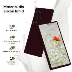 Husa Samsung Galaxy S24 Ultra Casey Studios Premium Soft Silicone Burgundy