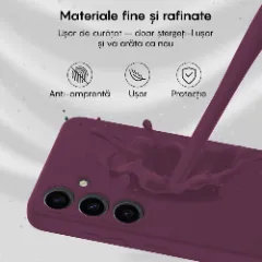 Husa Samsung Galaxy A55 5G Casey Studios Premium Soft Silicone Burgundy