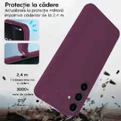Husa Samsung Galaxy A55 5G Casey Studios Premium Soft Silicone Burgundy