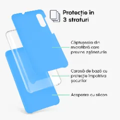 Husa Samsung Galaxy A50 Casey Studios Premium Soft Silicone Cadet Blue