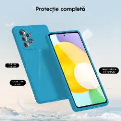 Husa Samsung Galaxy A52 4G/A52 5G/A52S 5G Casey Studios Premium Soft Silicone Cadet Blue
