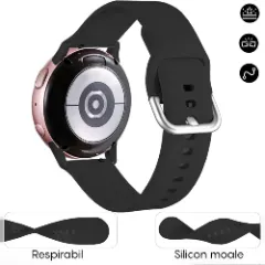 Curea Silicon Samsung Galaxy Watch Ultra Silicone Casey Studios Negru