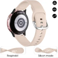Curea Silicon Samsung Galaxy Watch Ultra Silicone Casey Studios Pink Sand