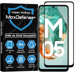Folie Sticla CASEY STUDIOS pentru Samsung Galaxy M05, Full Glue, Sticla Securizata, Duritate Militara, Ultra HD, Protectie Profesionala Ecran 3D, Anti Zgarieturi, Anti Socuri