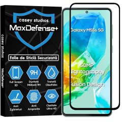 Folie Sticla CASEY STUDIOS pentru Samsung Galaxy M55s, Full Glue, Sticla Securizata, Duritate Militara, Ultra HD, Protectie Profesionala Ecran 3D, Anti Zgarieturi, Anti Socuri