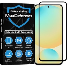 Folie Sticla CASEY STUDIOS pentru Samsung Galaxy S24 FE, Full Glue, Sticla Securizata, Duritate Militara, Ultra HD, Protectie Profesionala Ecran 3D, Anti Zgarieturi, Anti Socuri