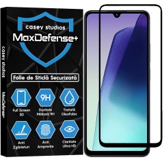 Folie Sticla CASEY STUDIOS pentru Xiaomi Redmi 14C, Full Glue, Sticla Securizata, Duritate Militara, Ultra HD, Protectie Profesionala Ecran 3D, Anti Zgarieturi, Anti Socuri