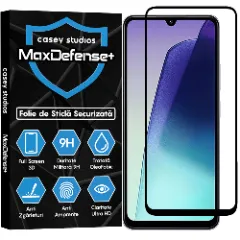 Folie Sticla CASEY STUDIOS pentru Xiaomi Redmi 14R, Full Glue, Sticla Securizata, Duritate Militara, Ultra HD, Protectie Profesionala Ecran 3D, Anti Zgarieturi, Anti Socuri Negru