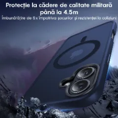 Husa MagSafe pentru iPhone 16, CASEY STUDIOS, de Protectie, Slim, pentru Incarcare Wireless, Margini Ridicate pentru Protectia Ecranului si a Camerelor