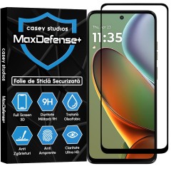 Folie Sticla CASEY STUDIOS pentru Motorola Moto G15 Power, Full Glue, Sticla Securizata, Duritate Militara, Ultra HD, Protectie Profesionala Ecran 3D, Anti Zgarieturi, Anti Socuri