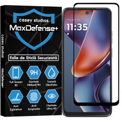 Folie Sticla CASEY STUDIOS pentru Motorola Moto G (2025), Full Glue, Sticla Securizata, Duritate Militara, Ultra HD, Protectie Profesionala Ecran 3D, Anti Zgarieturi, Anti Socuri