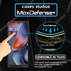 Folie Sticla CASEY STUDIOS pentru Motorola Moto G (2025), Full Glue, Sticla Securizata, Duritate Militara, Ultra HD, Protectie Profesionala Ecran 3D, Anti Zgarieturi, Anti Socuri Transparent