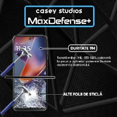Folie Sticla CASEY STUDIOS pentru Motorola Moto G (2025), Full Glue, Sticla Securizata, Duritate Militara, Ultra HD, Protectie Profesionala Ecran 3D, Anti Zgarieturi, Anti Socuri Transparent