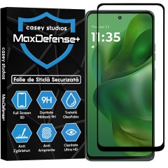 Folie Sticla CASEY STUDIOS pentru Motorola Moto G Power (2025), Full Glue, Sticla Securizata, Duritate Militara, Ultra HD, Protectie Profesionala Ecran 3D, Anti Zgarieturi, Anti Socuri