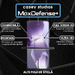 Folie Sticla CASEY STUDIOS pentru OnePlus Ace 5 Pro, Full Glue, Sticla Securizata, Duritate Militara, Ultra HD, Protectie Profesionala Ecran 3D, Anti Zgarieturi, Anti Socuri Transparent