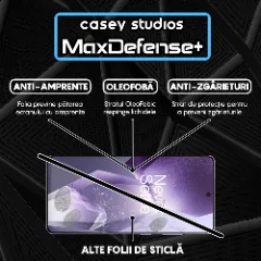 Folie Sticla CASEY STUDIOS pentru OnePlus Ace 5 Pro, Full Glue, Sticla Securizata, Duritate Militara, Ultra HD, Protectie Profesionala Ecran 3D, Anti Zgarieturi, Anti Socuri Transparent