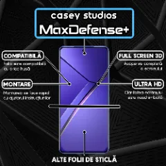 Folie Sticla CASEY STUDIOS pentru Realme Neo7, Full Glue, Sticla Securizata, Duritate Militara, Ultra HD, Protectie Profesionala Ecran 3D, Anti Zgarieturi, Anti Socuri Transparent
