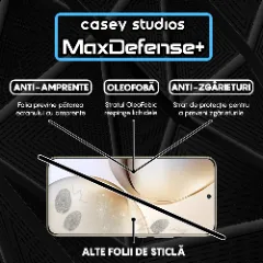Folie Sticla CASEY STUDIOS pentru Realme 14 Pro+, Full Glue, Sticla Securizata, Duritate Militara, Ultra HD, Protectie Profesionala Ecran 3D, Anti Zgarieturi, Anti Socuri Transparent