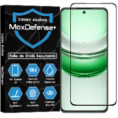 Folie Sticla CASEY STUDIOS pentru Realme 14x, Full Glue, Sticla Securizata, Duritate Militara, Ultra HD, Protectie Profesionala Ecran 3D, Anti Zgarieturi, Anti Socuri Transparent