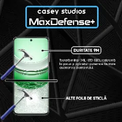 Folie Sticla CASEY STUDIOS pentru Realme 14x, Full Glue, Sticla Securizata, Duritate Militara, Ultra HD, Protectie Profesionala Ecran 3D, Anti Zgarieturi, Anti Socuri Transparent