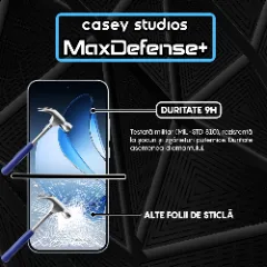 Folie Sticla CASEY STUDIOS pentru Oppo Reno13, Full Glue, Sticla Securizata, Duritate Militara, Ultra HD, Protectie Profesionala Ecran 3D, Anti Zgarieturi, Anti Socuri Transparent