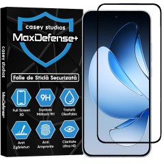 Folie Sticla CASEY STUDIOS pentru Oppo Reno13, Full Glue, Sticla Securizata, Duritate Militara, Ultra HD, Protectie Profesionala Ecran 3D, Anti Zgarieturi, Anti Socuri