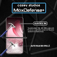 Folie Sticla CASEY STUDIOS pentru Oppo Reno13 Pro, Full Glue, Sticla Securizata, Duritate Militara, Ultra HD, Protectie Profesionala Ecran 3D, Anti Zgarieturi, Anti Socuri Transparent