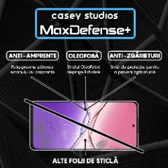 Folie Sticla CASEY STUDIOS pentru Oppo A5 Pro, Full Glue, Sticla Securizata, Duritate Militara, Ultra HD, Protectie Profesionala Ecran 3D, Anti Zgarieturi, Anti Socuri Transparent