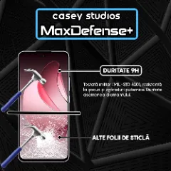 Folie Sticla CASEY STUDIOS pentru Oppo Reno13 F 4G, Full Glue, Sticla Securizata, Duritate Militara, Ultra HD, Protectie Profesionala Ecran 3D, Anti Zgarieturi, Anti Socuri Transparent