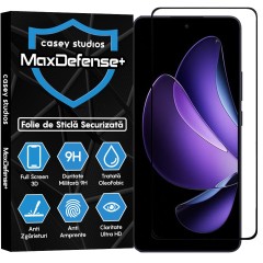Folie Sticla CASEY STUDIOS pentru Oppo Reno13 F, Full Glue, Sticla Securizata, Duritate Militara, Ultra HD, Protectie Profesionala Ecran 3D, Anti Zgarieturi, Anti Socuri
