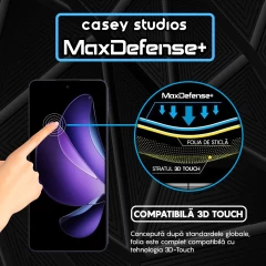Folie Sticla CASEY STUDIOS pentru Oppo Reno13 F, Full Glue, Sticla Securizata, Duritate Militara, Ultra HD, Protectie Profesionala Ecran 3D, Anti Zgarieturi, Anti Socuri Transparent