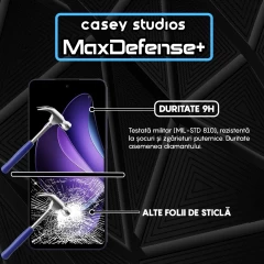 Folie Sticla CASEY STUDIOS pentru Oppo Reno13 F, Full Glue, Sticla Securizata, Duritate Militara, Ultra HD, Protectie Profesionala Ecran 3D, Anti Zgarieturi, Anti Socuri Transparent