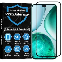 Folie Sticla CASEY STUDIOS pentru Honor X8c, Full Glue, Sticla Securizata, Duritate Militara, Ultra HD, Protectie Profesionala Ecran 3D, Anti Zgarieturi, Anti Socuri Transparent